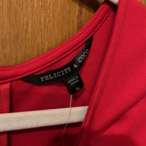 Felicity & Coco by Nordstrom red fitted back zipper dress size extra large - Picture 10 of 14